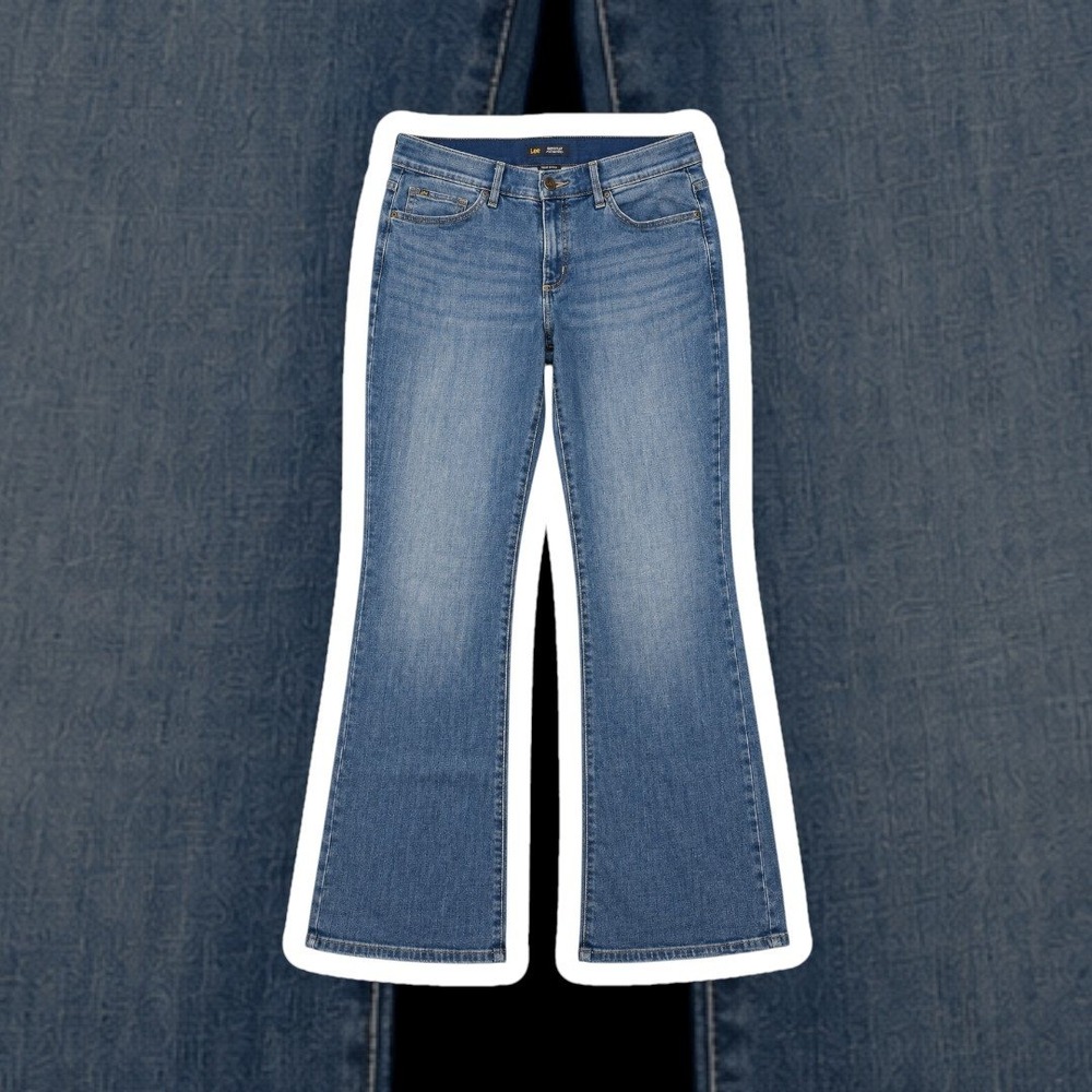 Lee Flex Motion Regular Fit Bootcut Mid Rise Jeans 14 Long Blue Denim 103408946